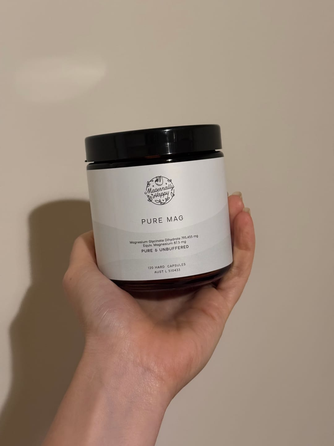Customer photo review of Pure Mag | Unbuffered Magnesium Glycinate