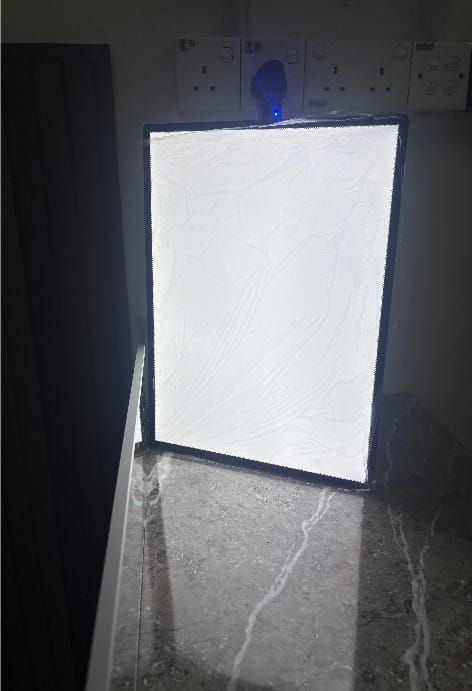 Customer photo review of LED Poster Frame — Turn Any Poster Into a Professional Display