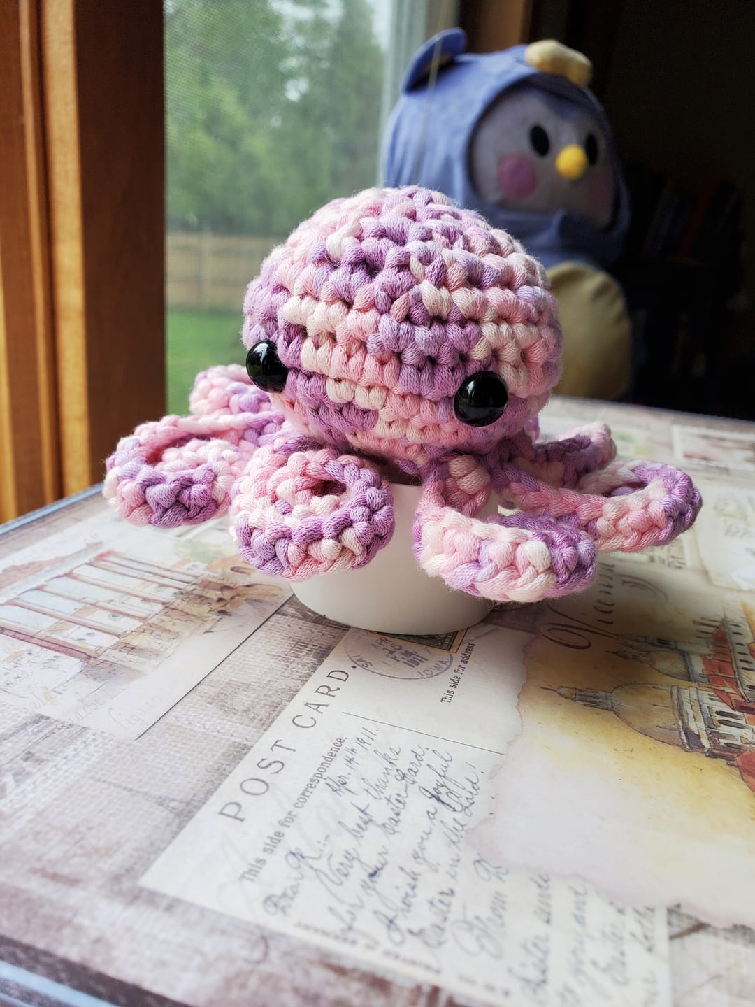 Customer photo review of Learn to Crochet Kit Octopus (Includes Purple Magic Circle Tool)