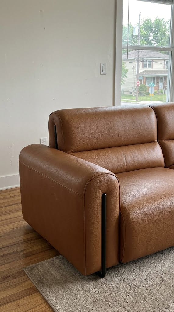 Customer photo review of Haverford Recliner Sofa (Light Grey)