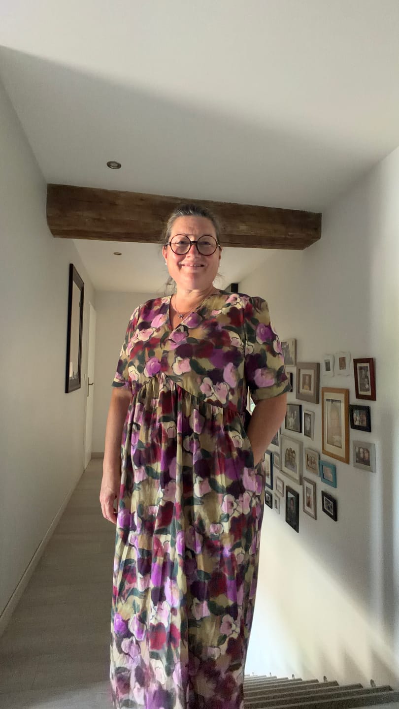 Customer photo review of Robe Édonie — Coton lavé aquarelle
