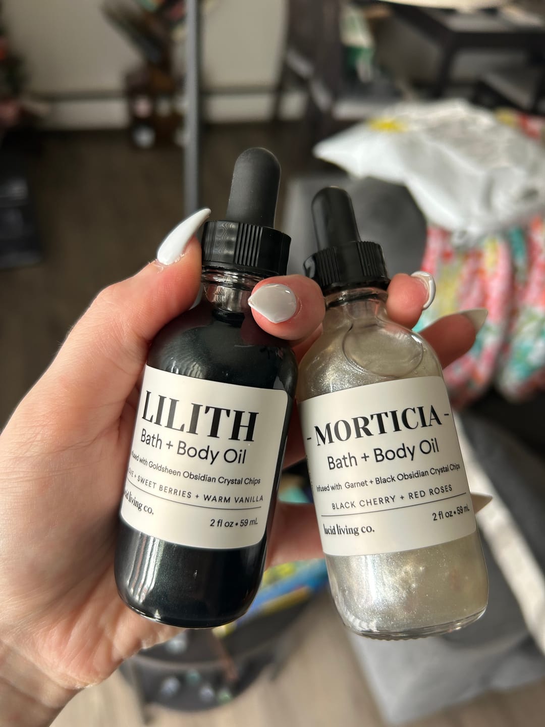 Customer photo review of MORTICIA Bath & Body Oil