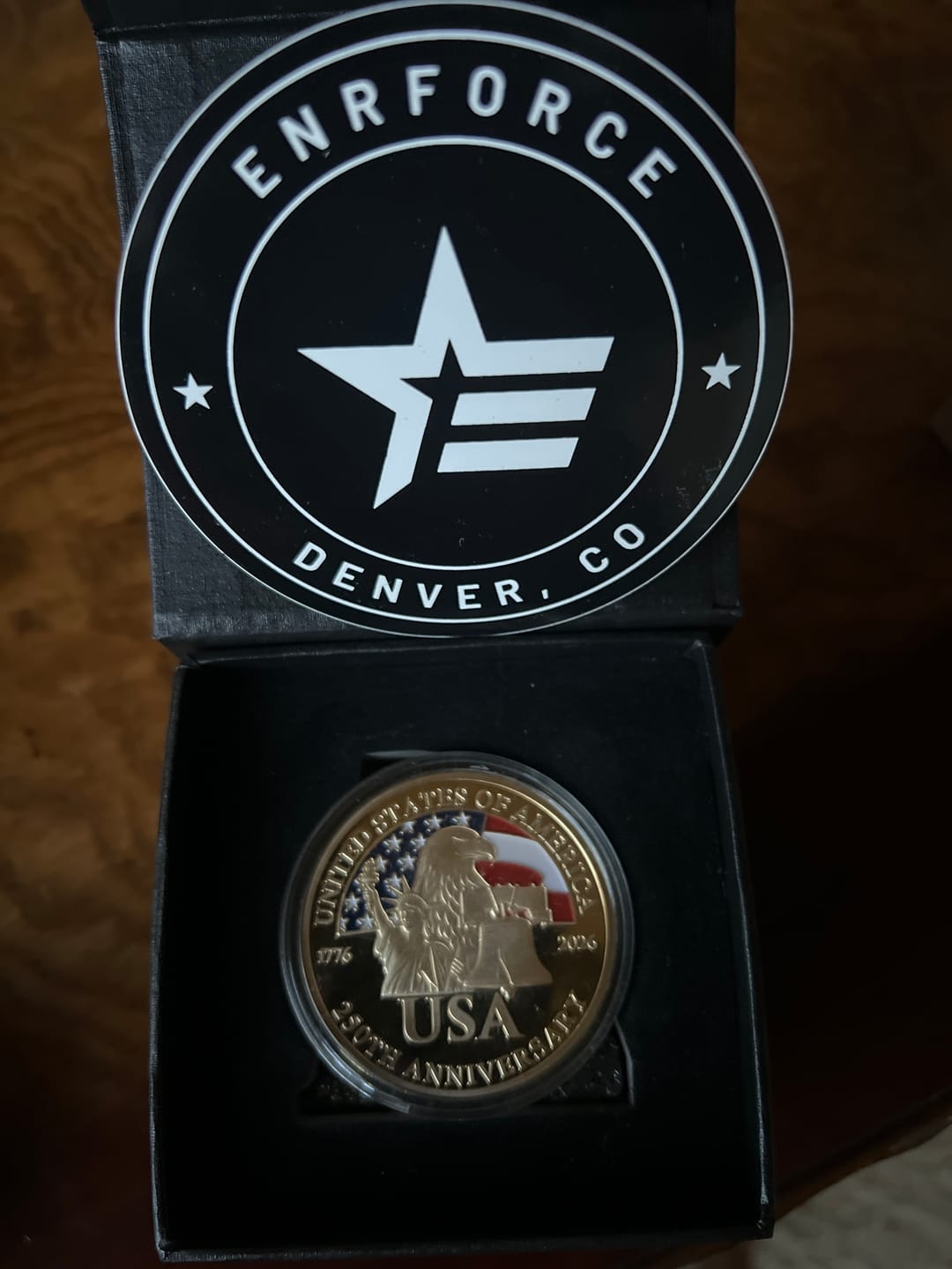 Customer photo review of Limited Edition 250th Gold Coin