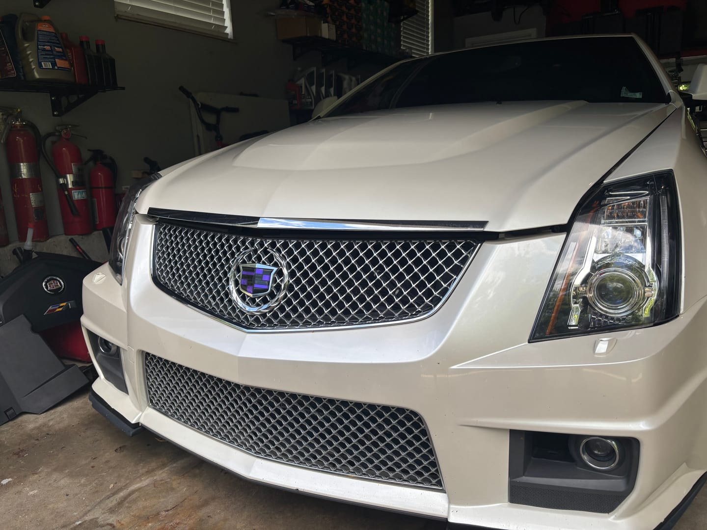 Customer photo review of Matte Line Two-Tone CTS-V Emblem Lenses - 5-Piece Set