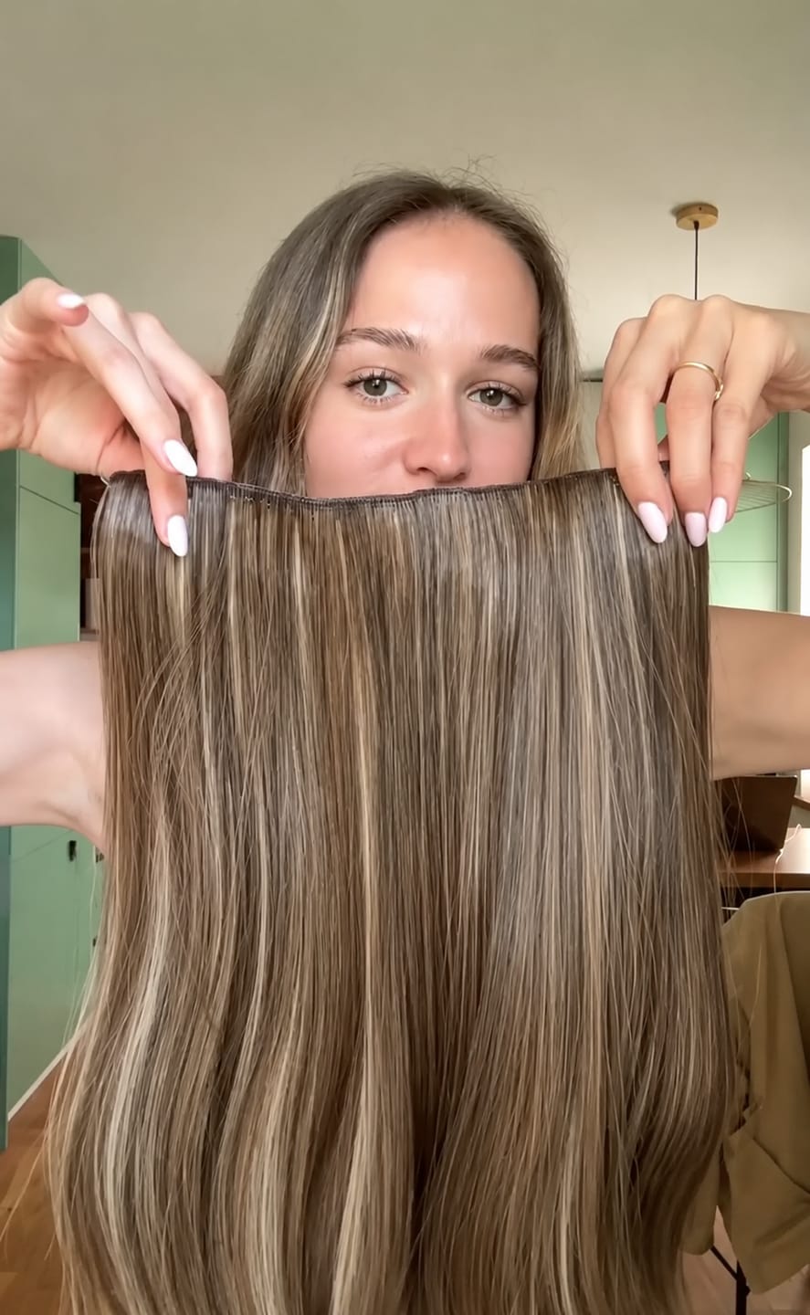 Customer photo review of Glow Halo תוספת שיער למראה מלא וטבעי (1+1)