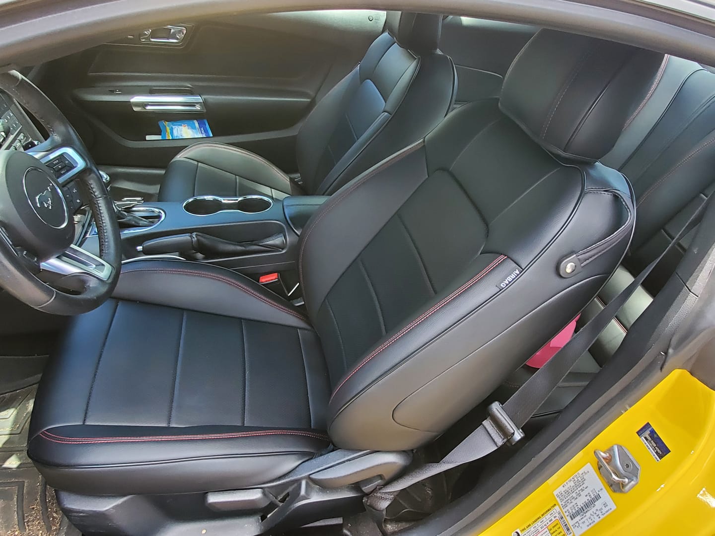Customer photo review of 2015-23 Ford Mustang S550 Coupe Leather Seat Covers