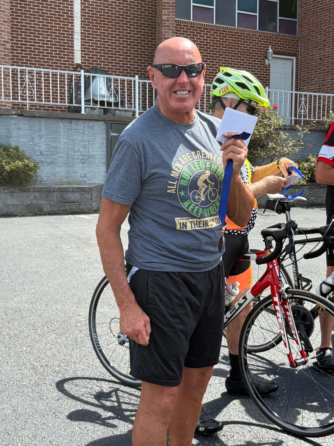 Customer photo review of Riding in Their 60s T-Shirt