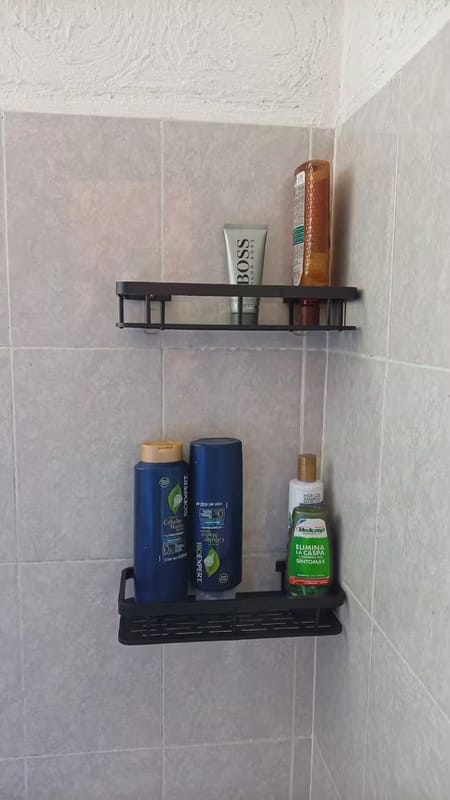 Customer photo review of Floating Shower Shelf