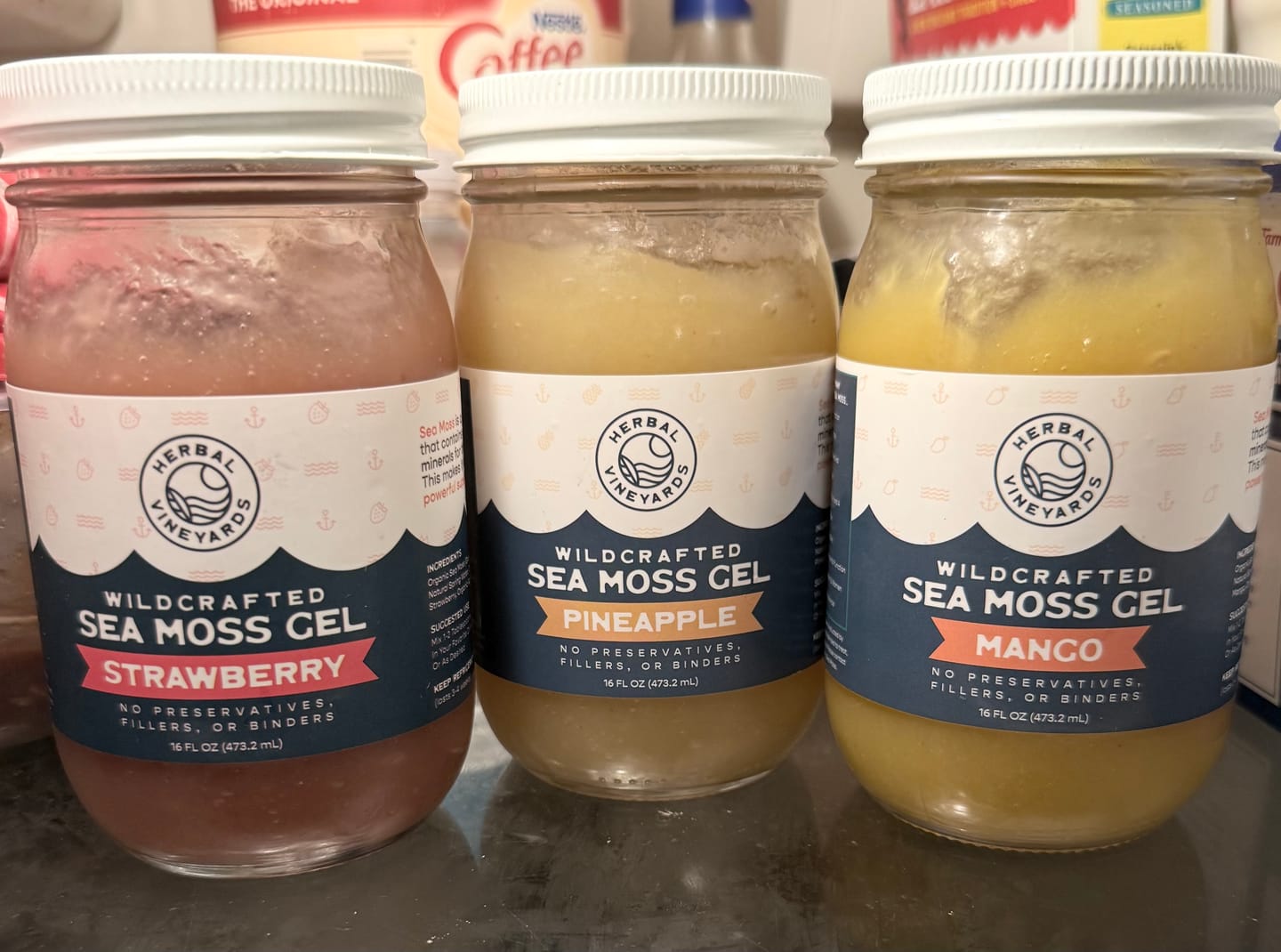 Customer photo review of Flavored Sea Moss Gel Trio Bundle