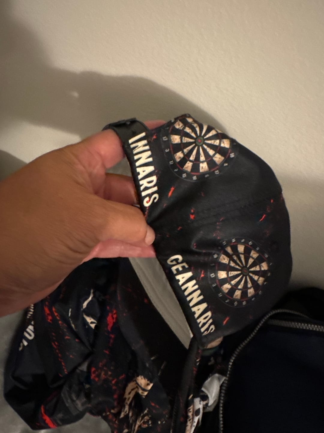 Customer photo review of Maxcorners Darts Personalized Name 3D Cap For Jessie Geannaris