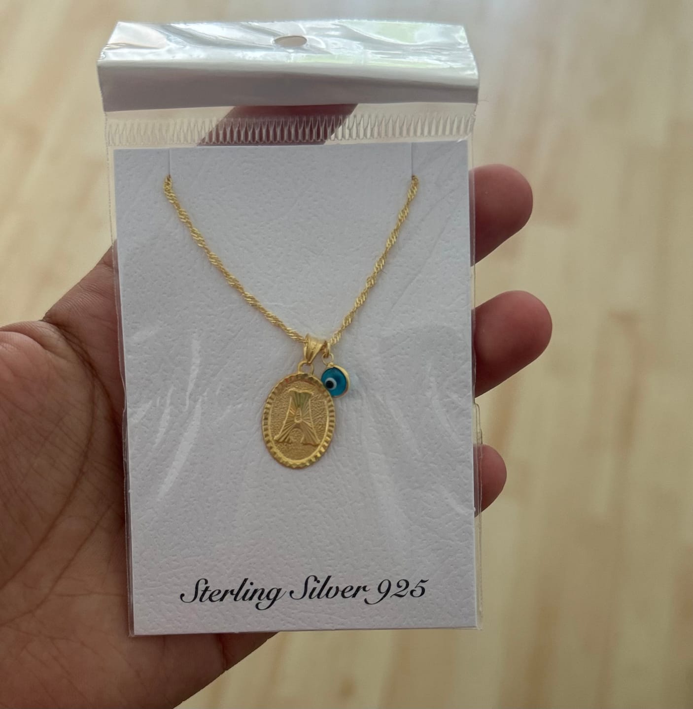 Customer photo review of 925 Silber Buchstabenkette