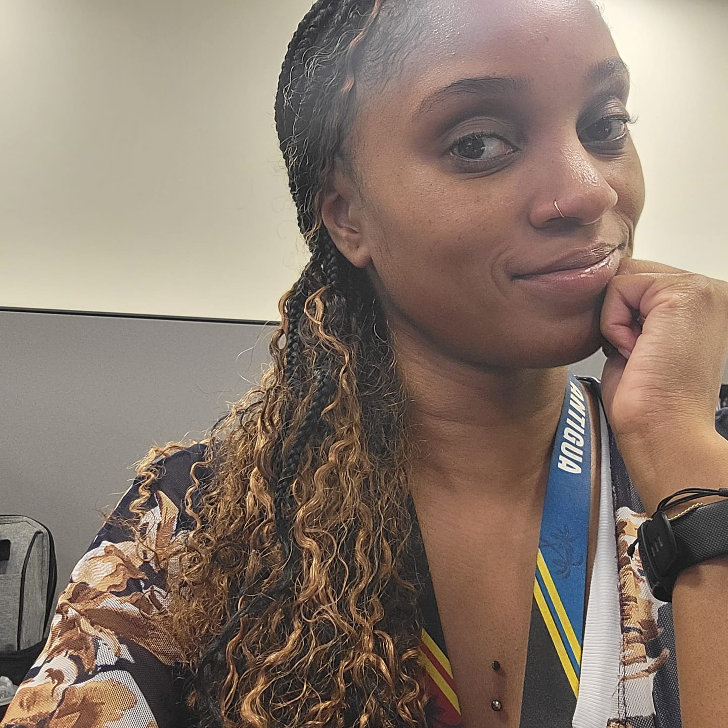 Customer photo review of #4/30 Mix Color Blend Water Deep Wave Feather Crochet Hair