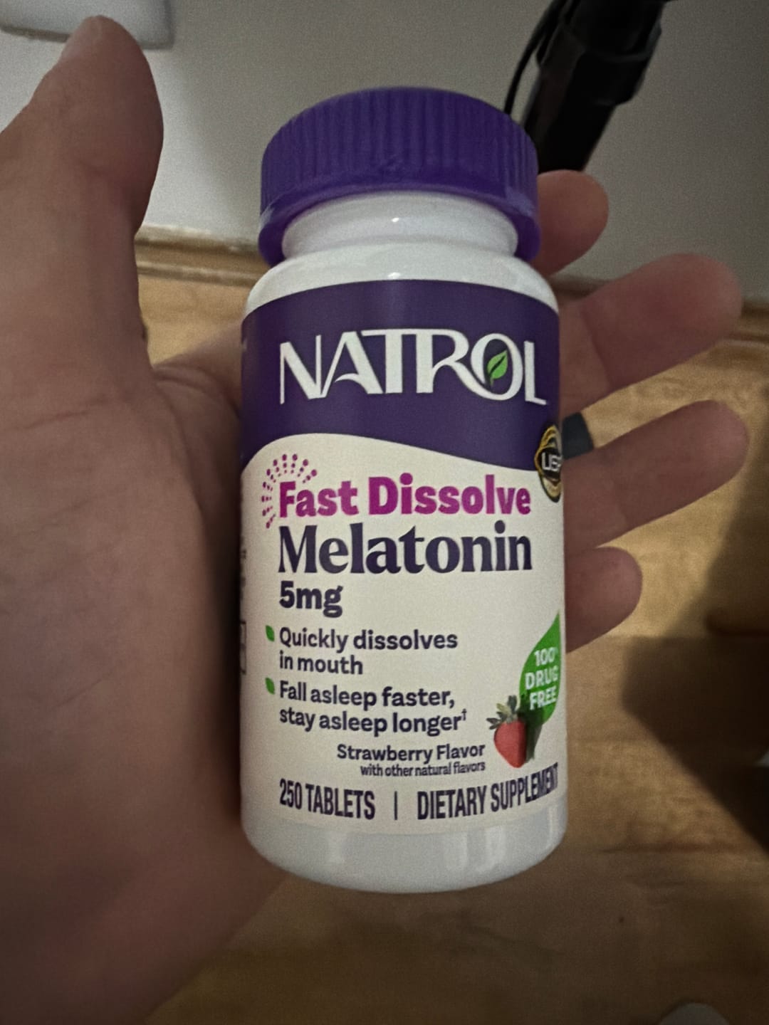 Customer photo review of Natrol - Melatonina 5 Mg 250 Tablets Dissolução Rápida Sabor Morango