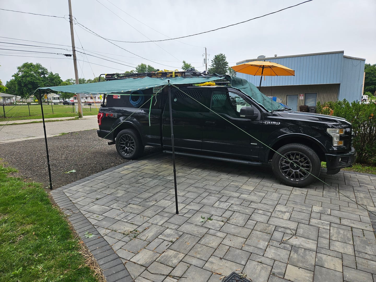 Customer photo review of Custom Mesh Tarps - 95% Shade