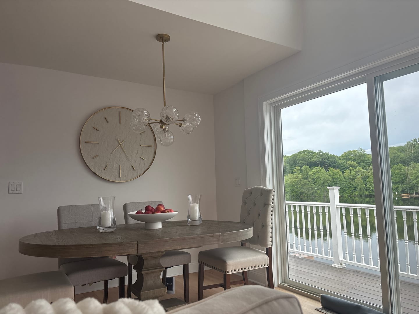 Customer photo review of Modern 7-light Hammered Glass Globe Tier Sputnik Chandelier