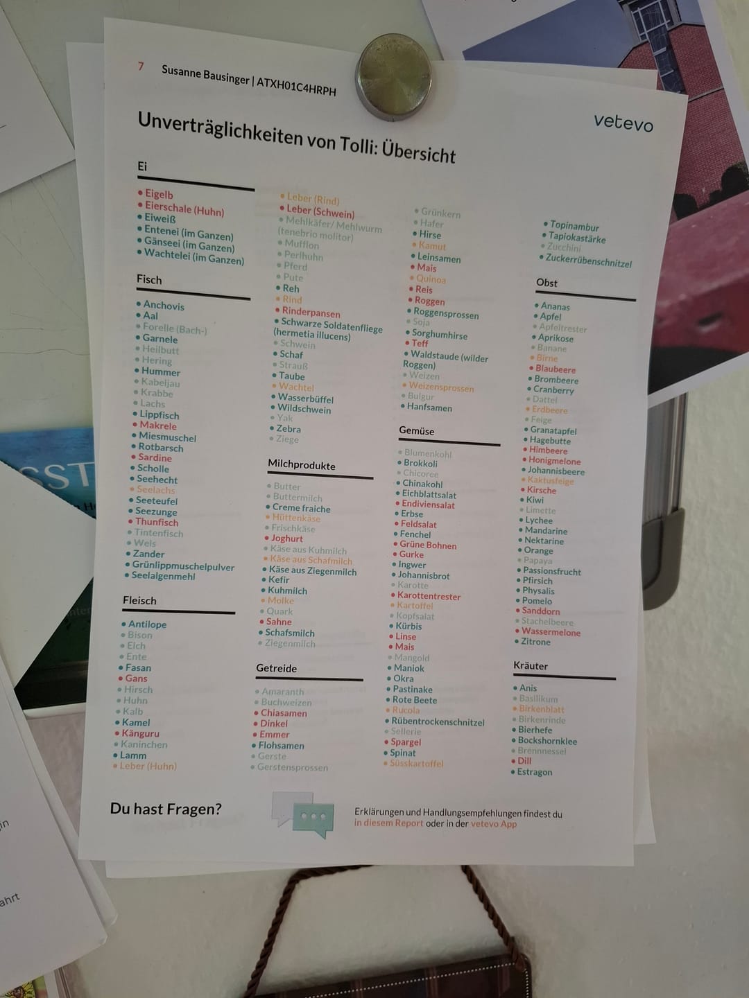 Customer photo review of Allergietest Plus Hund
