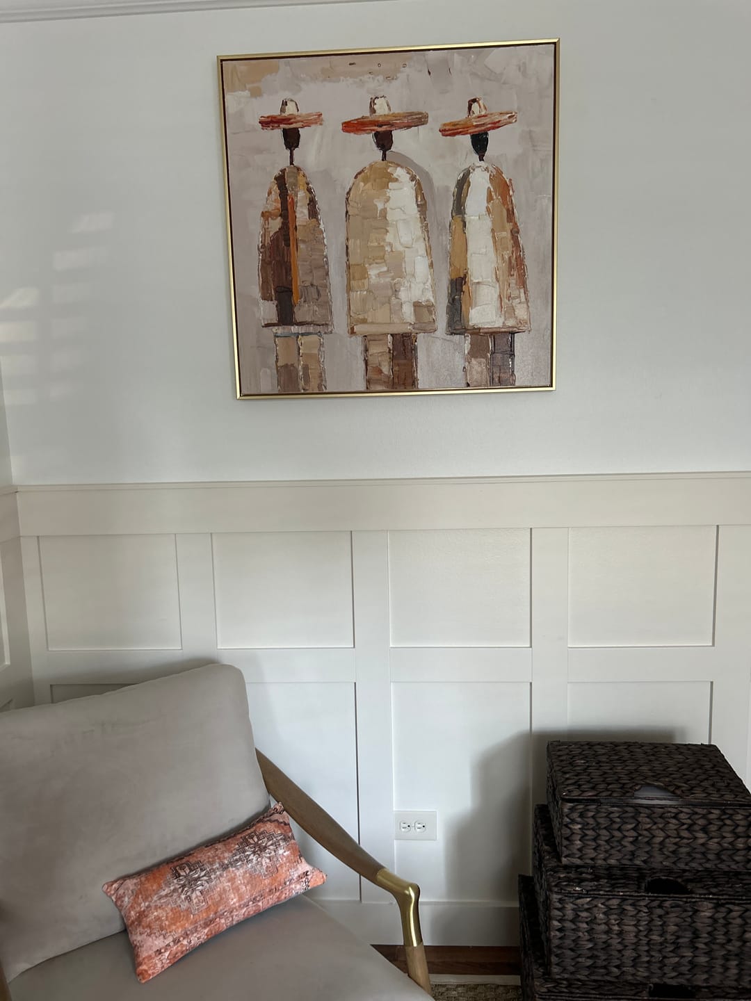 Customer photo review of Desert Wanderers – Abstract Textured Figure Painting