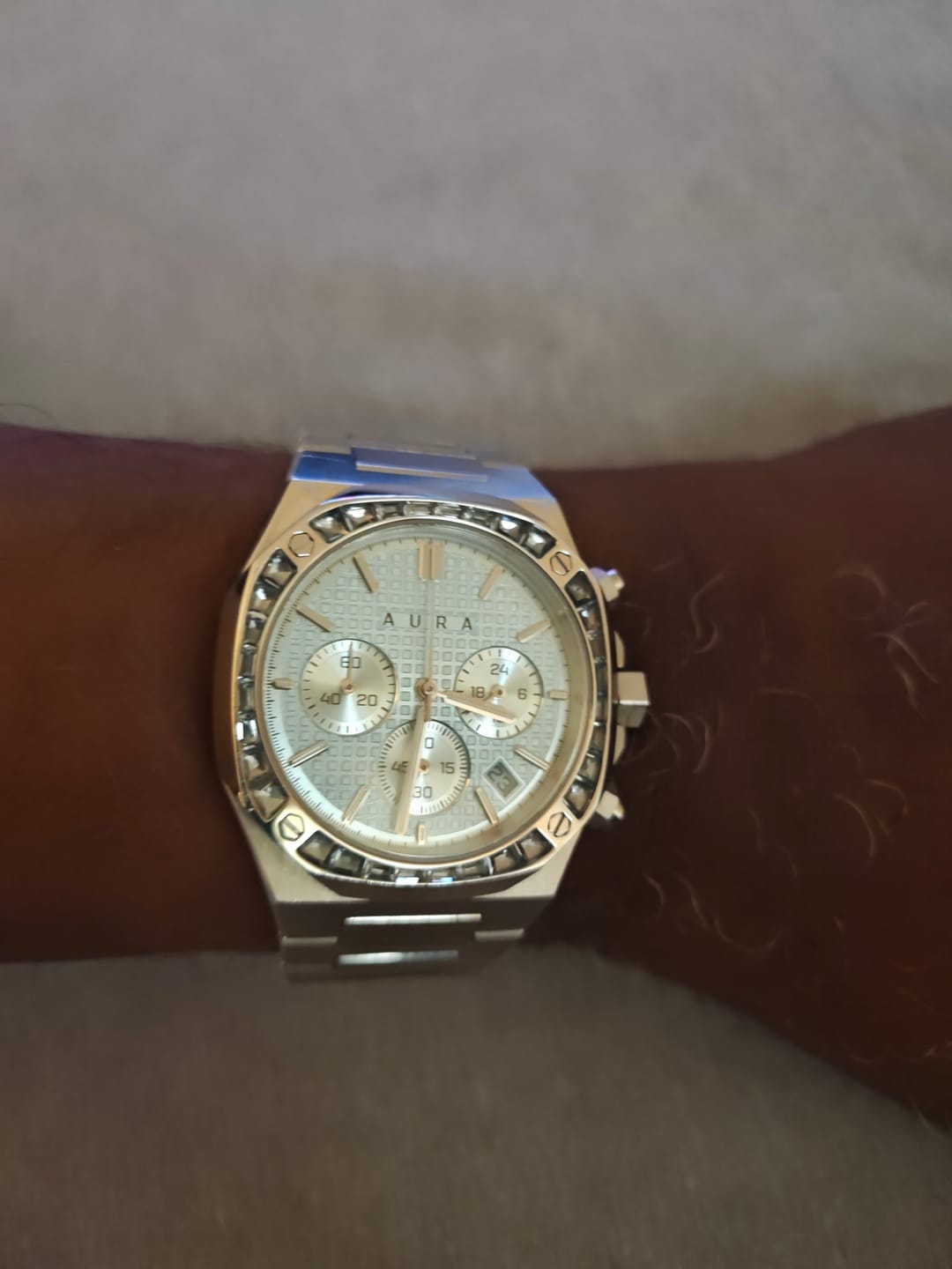 Customer photo review of Chronograph 001: Steel/Azure