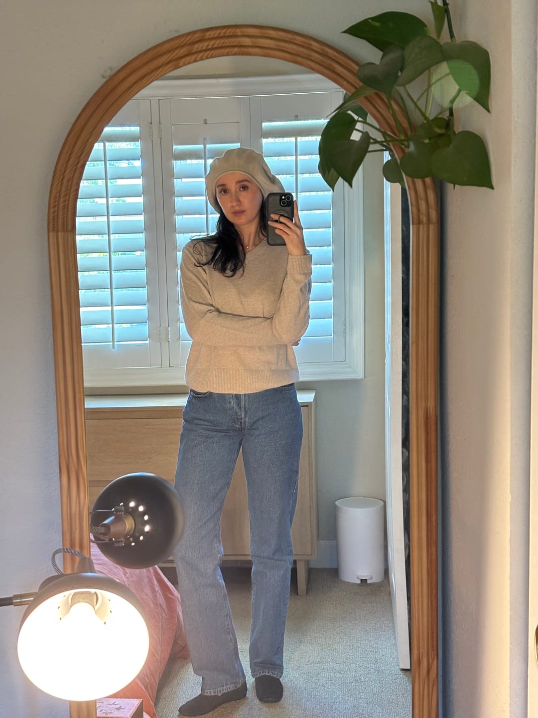 Customer photo review of Beige Cotton Thread Beret
