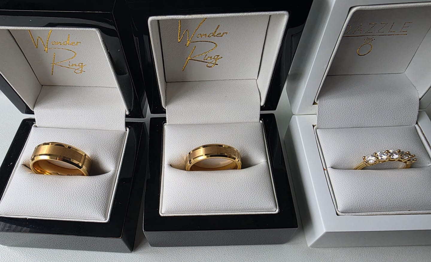 Customer photo review of The Gold Brushed Wonder Ring Set
