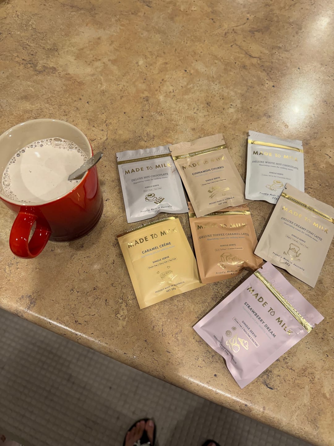 Customer photo review of Lactation Drink Mixes - SINGLE SERVE