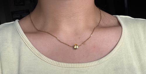 Customer photo review of Collar Birthstone Teardrop
