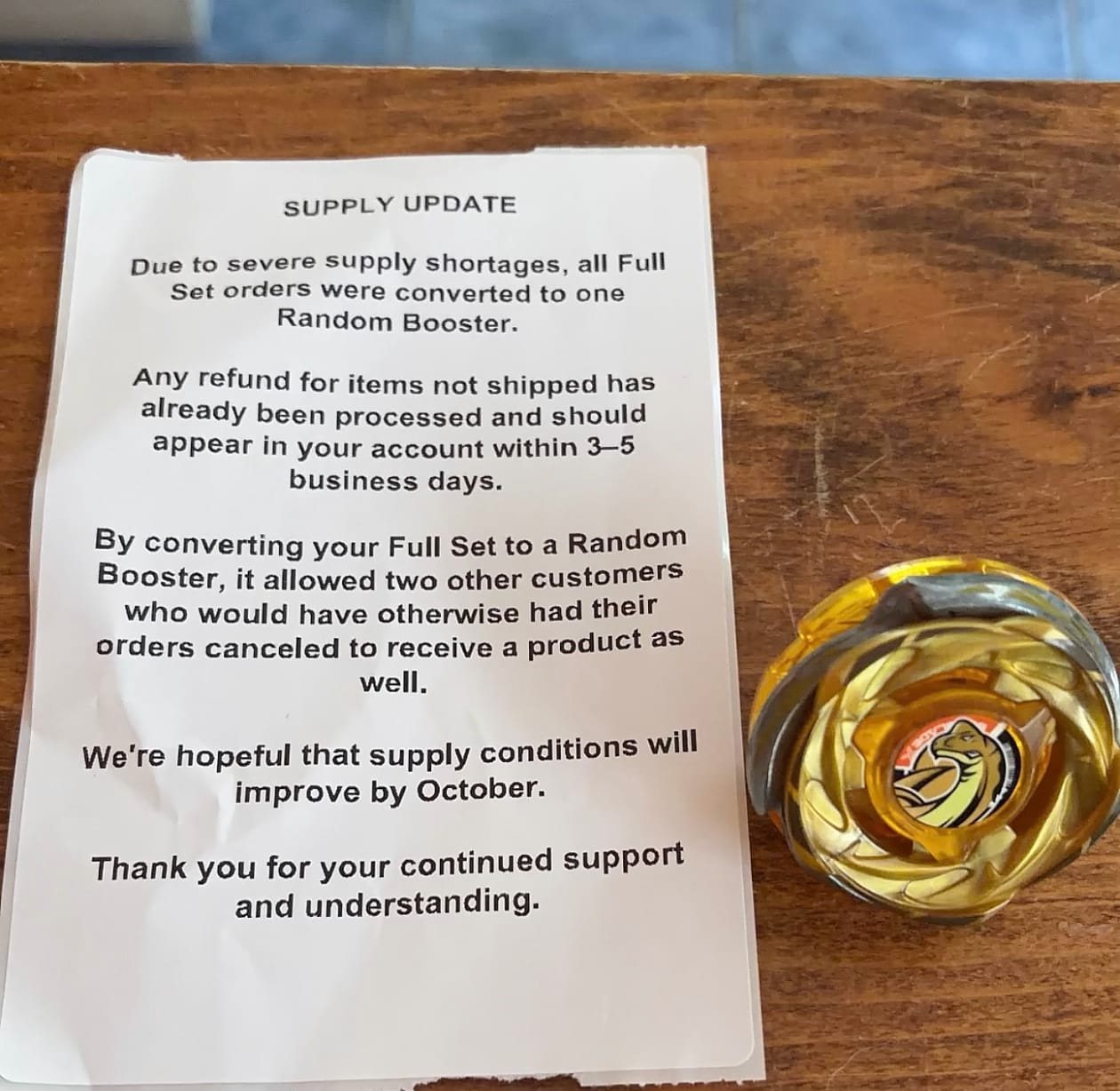 Customer photo review of [Pre-Order] Takara Tomy Beyblade X CX-18 Full Set BrachioWhip