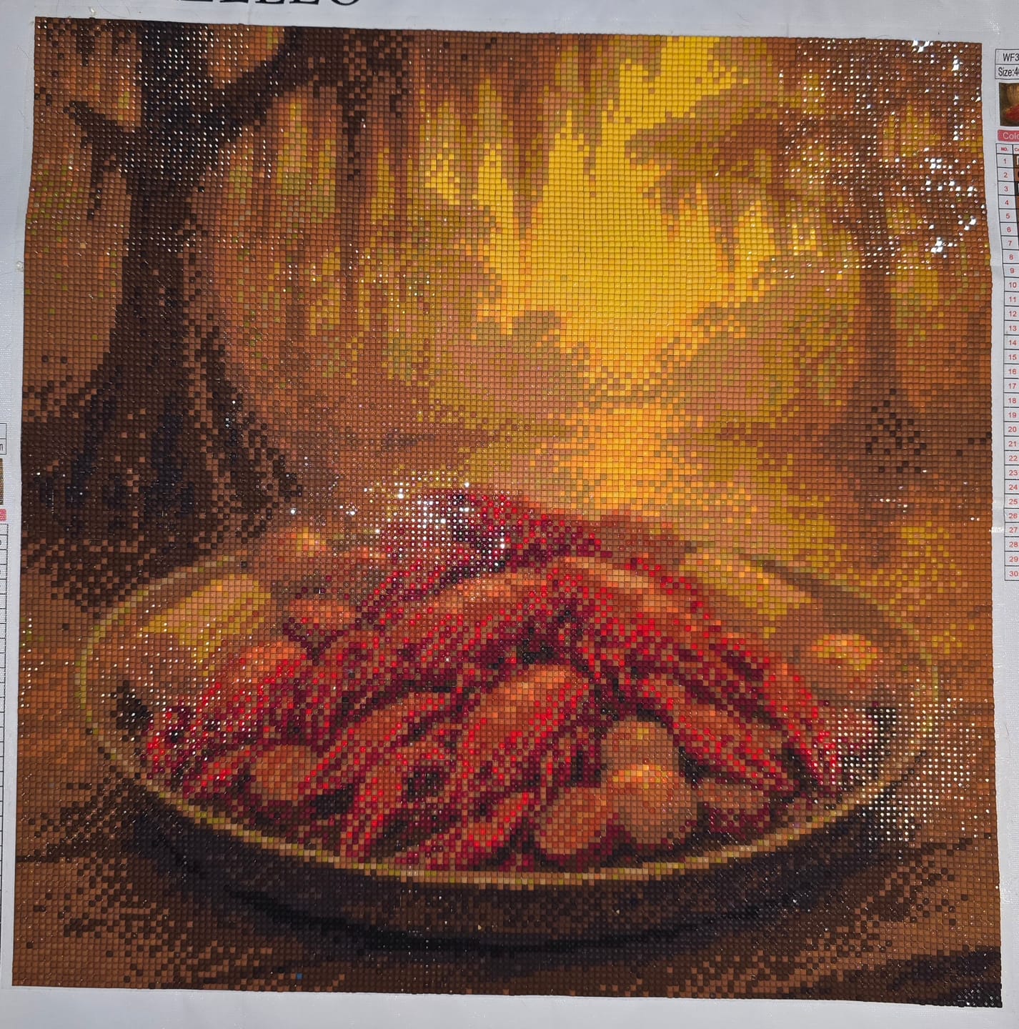Customer photo review of Bayou Boil at Sunset Diamond Painting Kit - Southern Charm