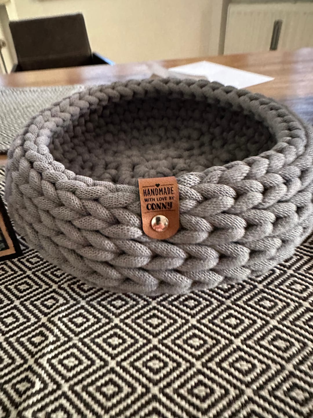 Customer photo review of Kunstleder-Labels mit Chicago Screws - Personalisierte Labels