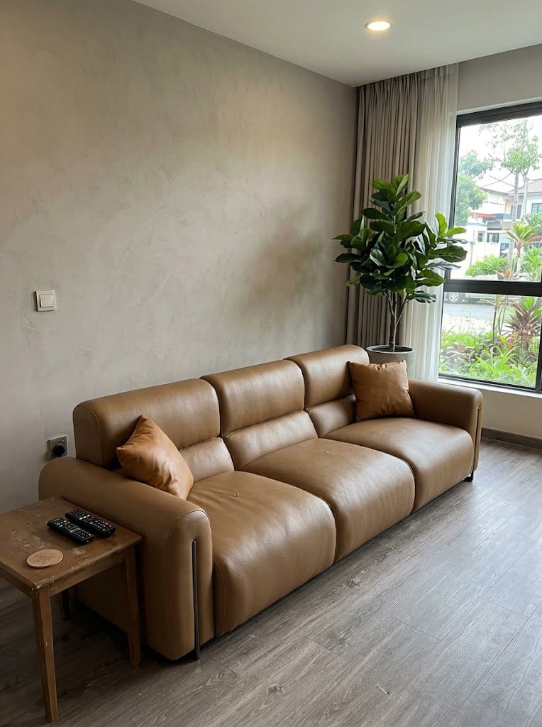 Customer photo review of Haverford Recliner Sofa (Light Grey)