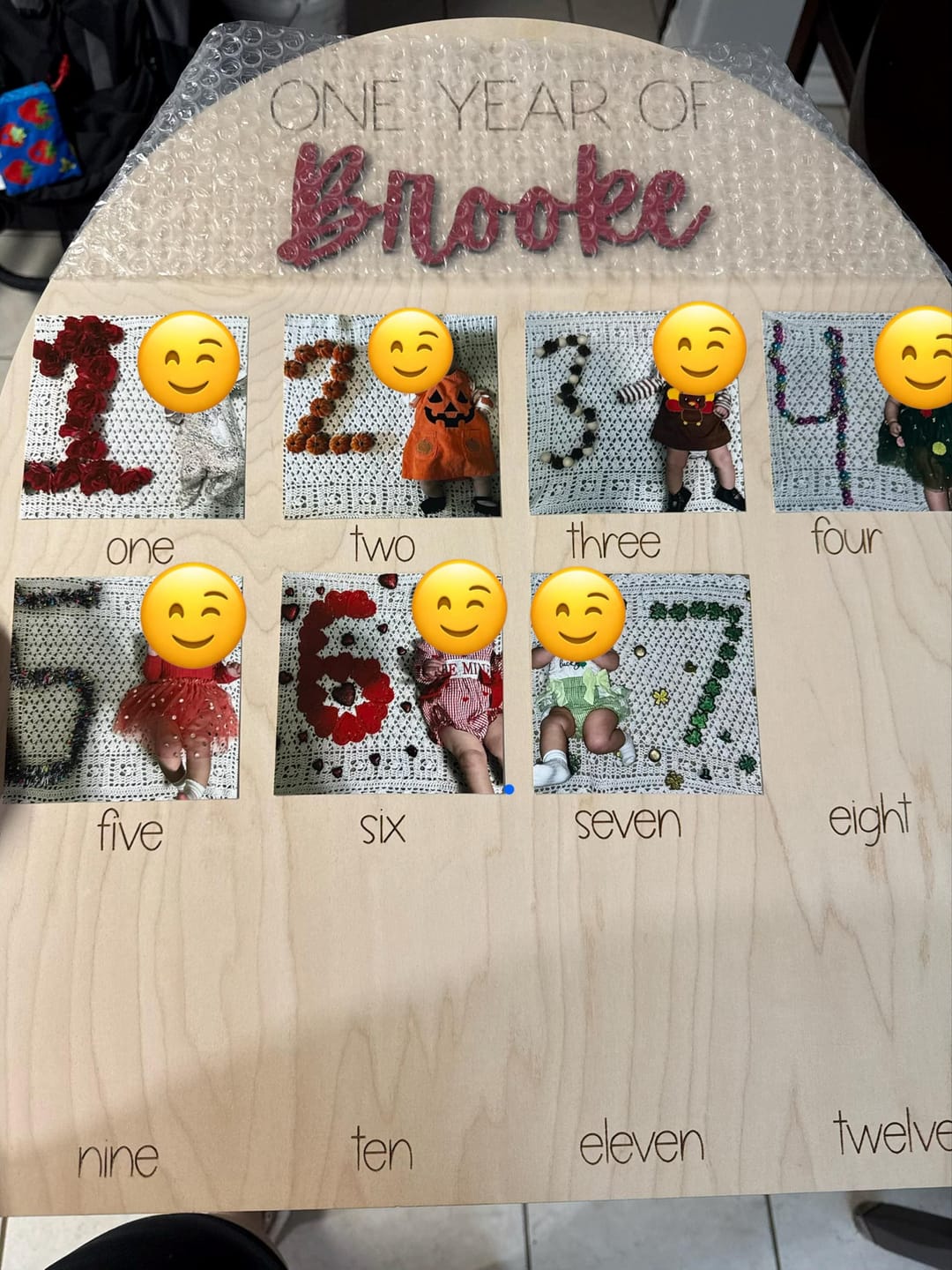 Customer photo review of One Year Of Photo Board
