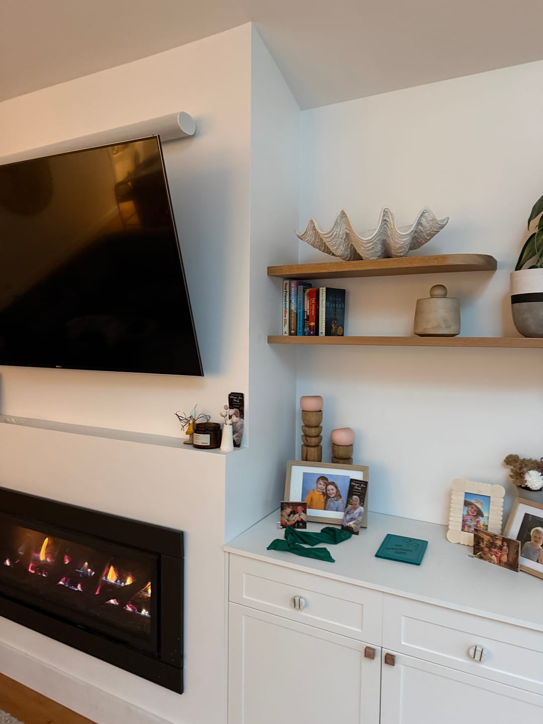 Customer photo review of Curved Floating Shelf (Blackbutt)