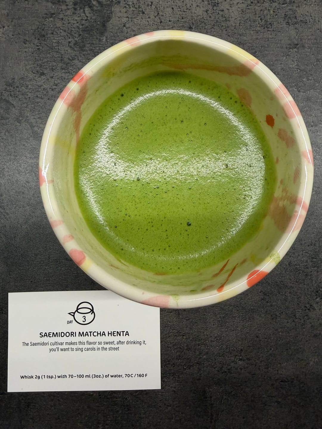 Customer photo review of Saemidori Matcha Henta
