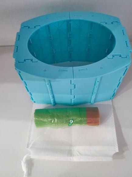 Customer photo review of Portable Folding Camping Toilet