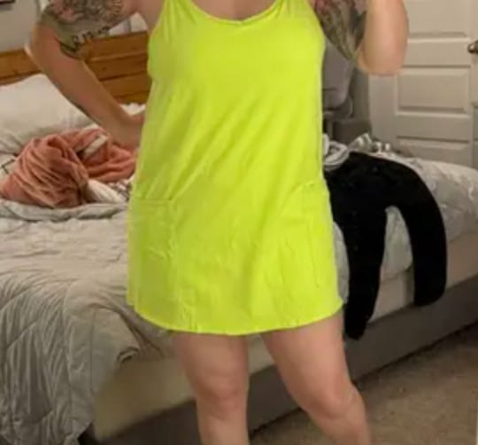 Customer photo review of Women’s Built-In Shorts Mini Dress