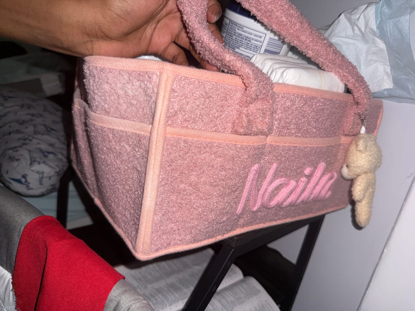 Customer photo review of K&C - Personalized Baby Storage Basket