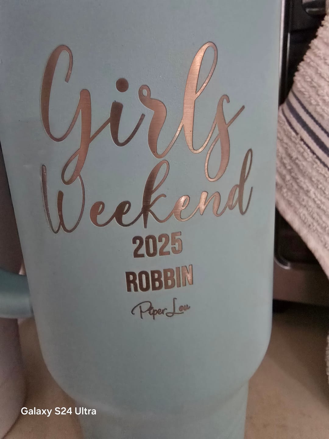 Customer photo review of Personalized Traveler Lite 40oz Tumbler