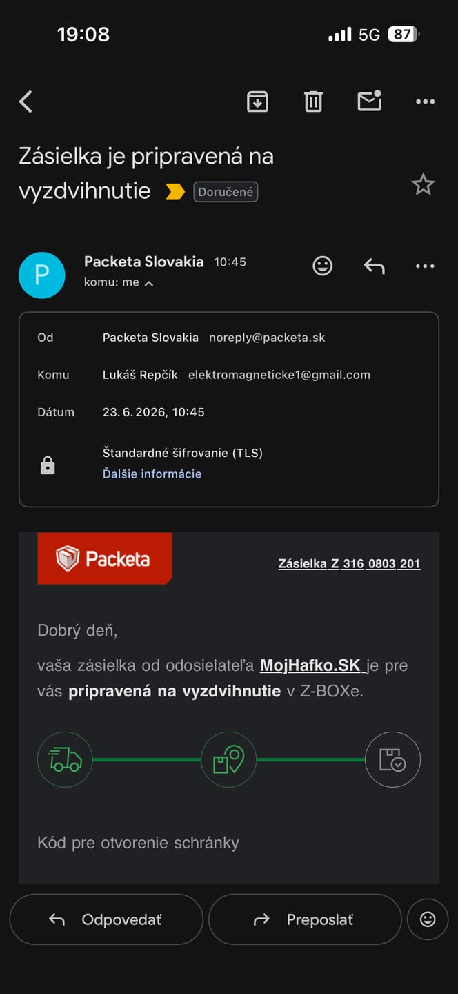 Customer photo review of Prednostné Vychystanie