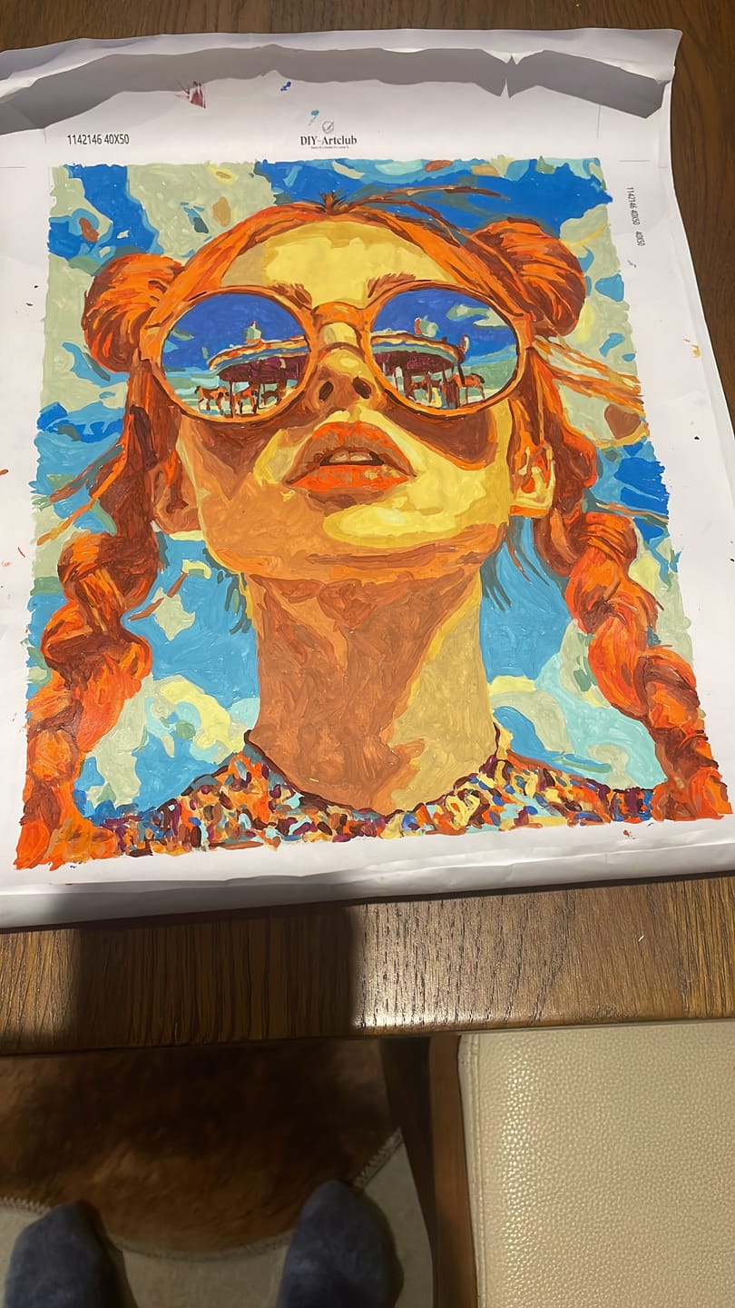 Customer photo review of Ginger carousel | Paint by Number