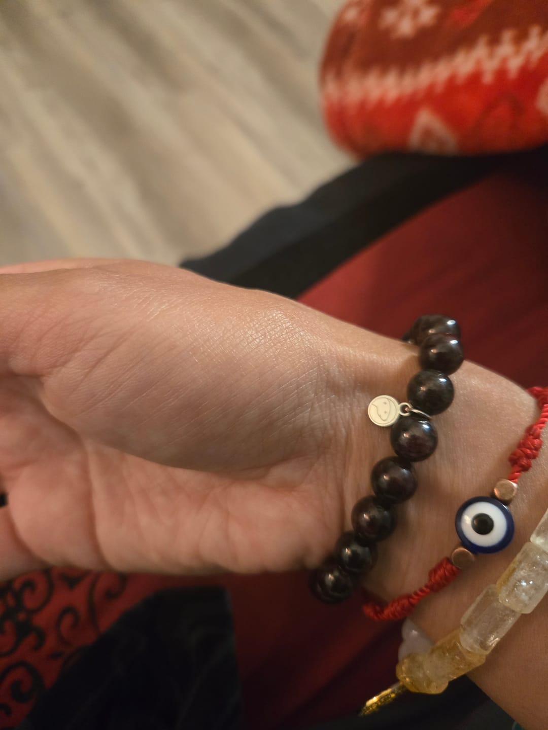 Customer photo review of Garnet Bracelet