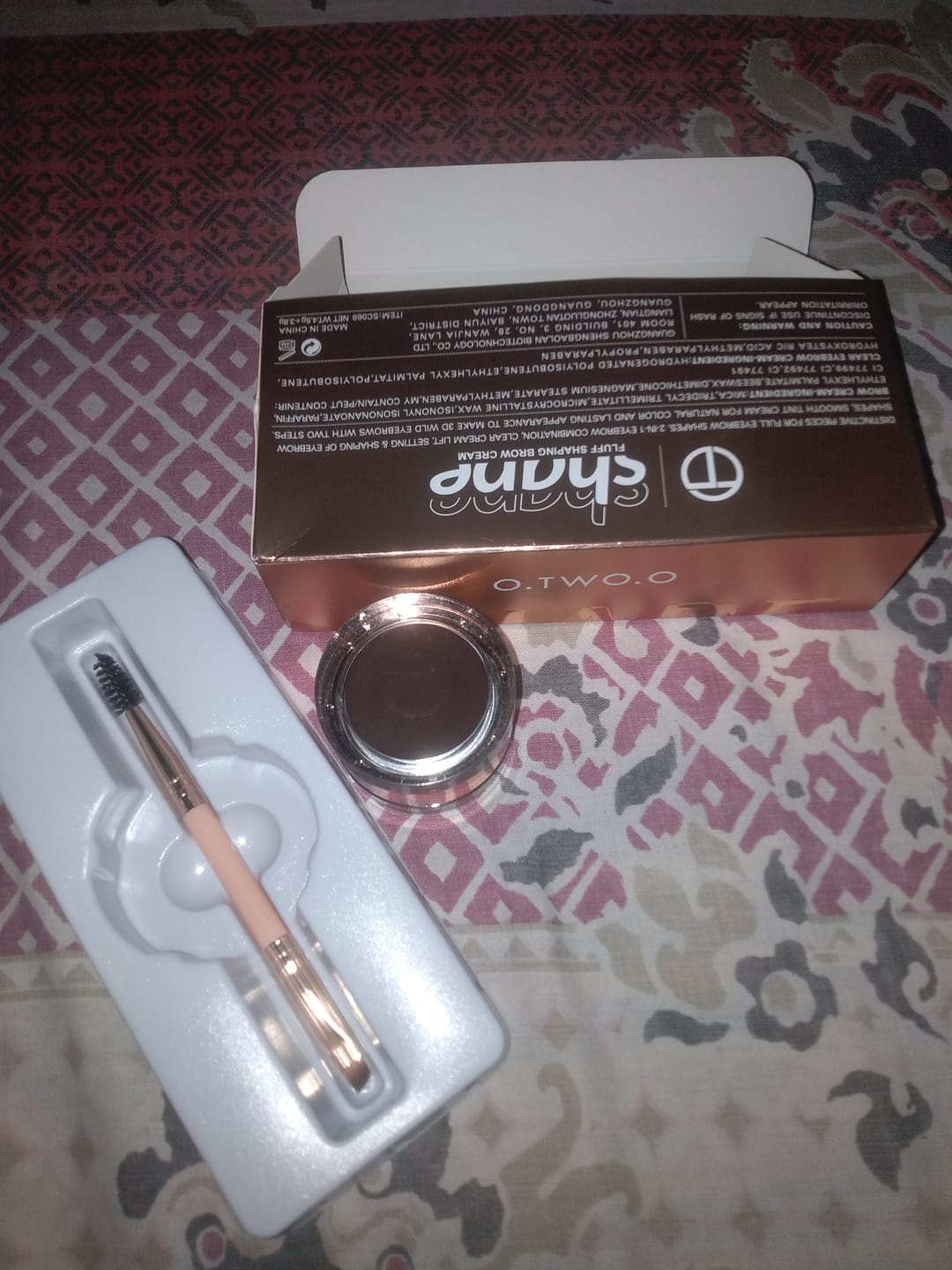 Customer photo review of O.TWO.O FLUFF SHAPING BROW WAX AND BROW CREAM