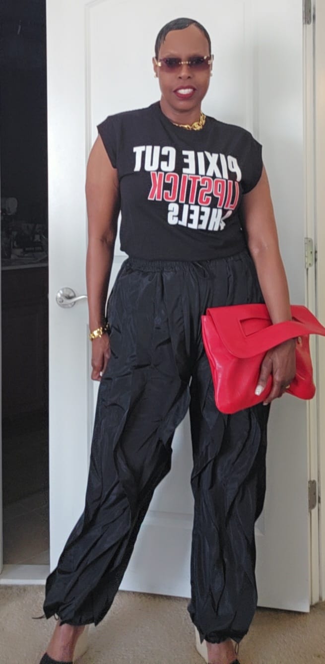 Customer photo review of Pixie Cut, Lipsitck, & Heels Tshirt