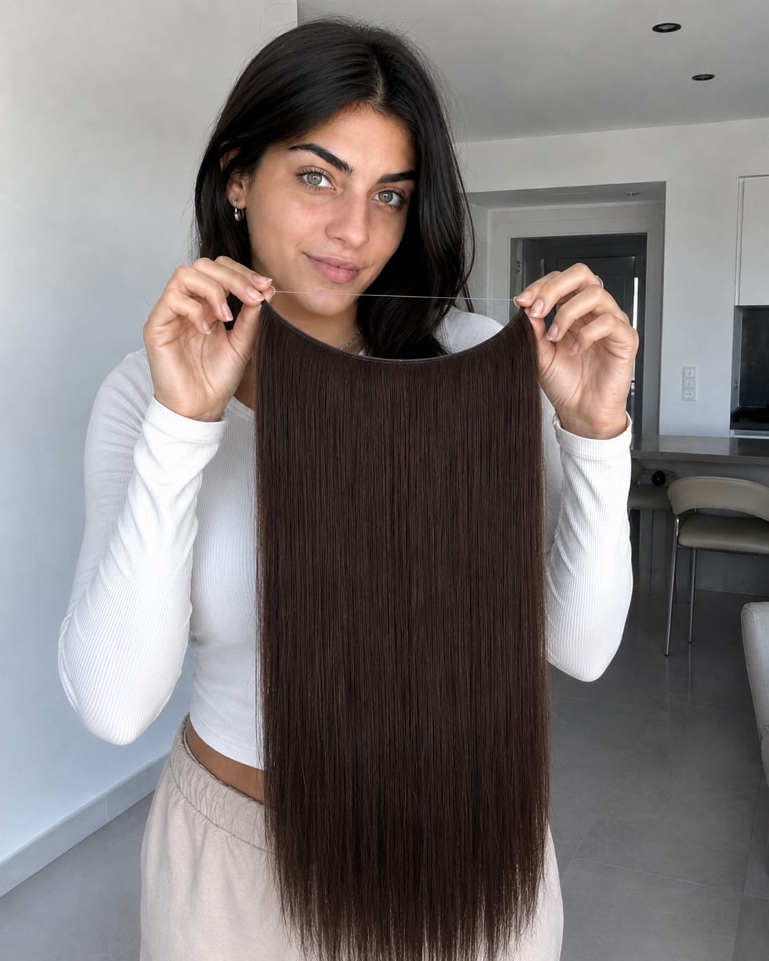 Customer photo review of Glow Halo תוספת שיער למראה מלא וטבעי (1+1)