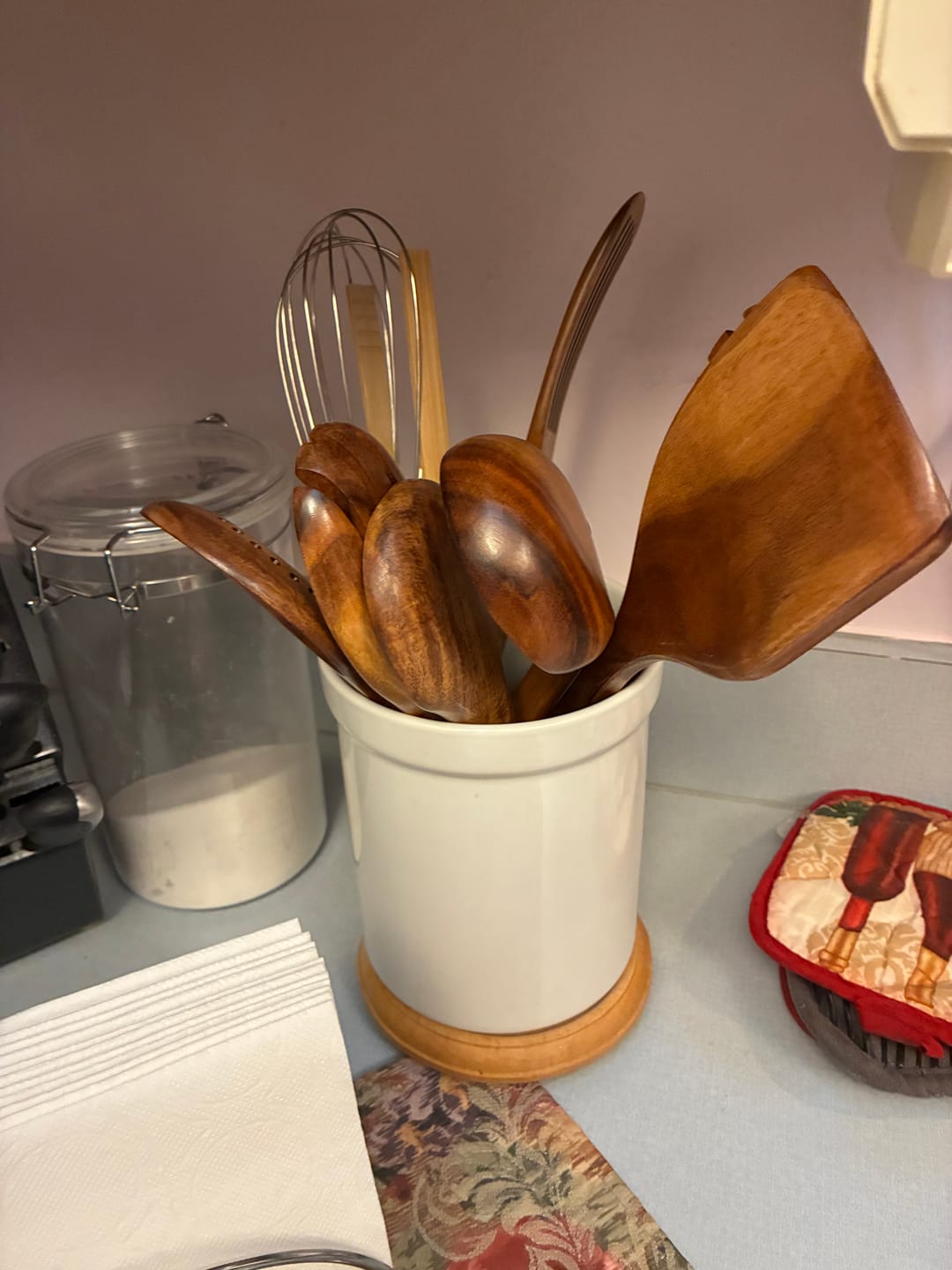 Customer photo review of 10 Piece Teak Wooden Utensil Set