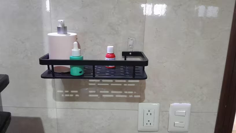Customer photo review of Floating Shower Shelf