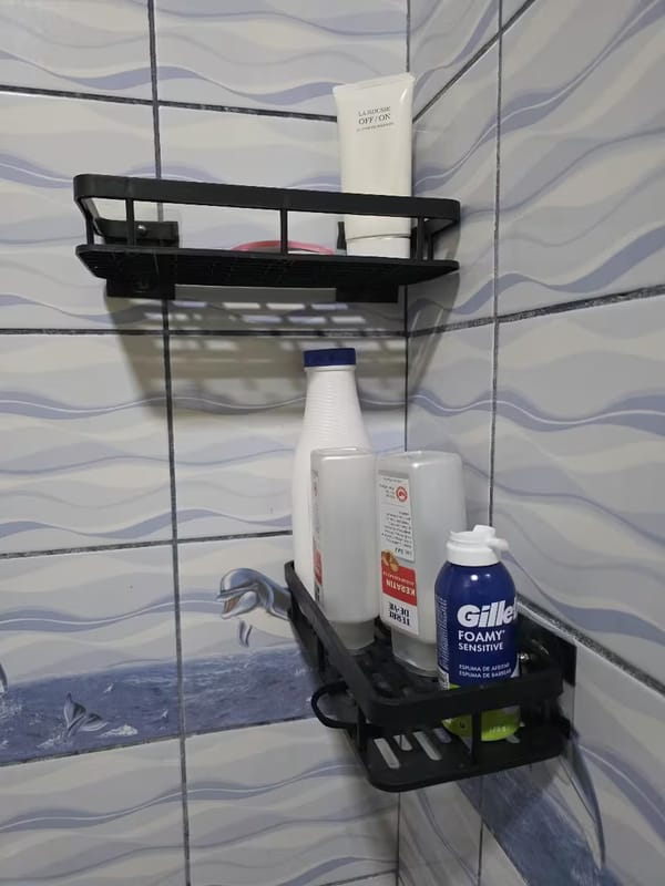 Customer photo review of Floating Shower Shelf