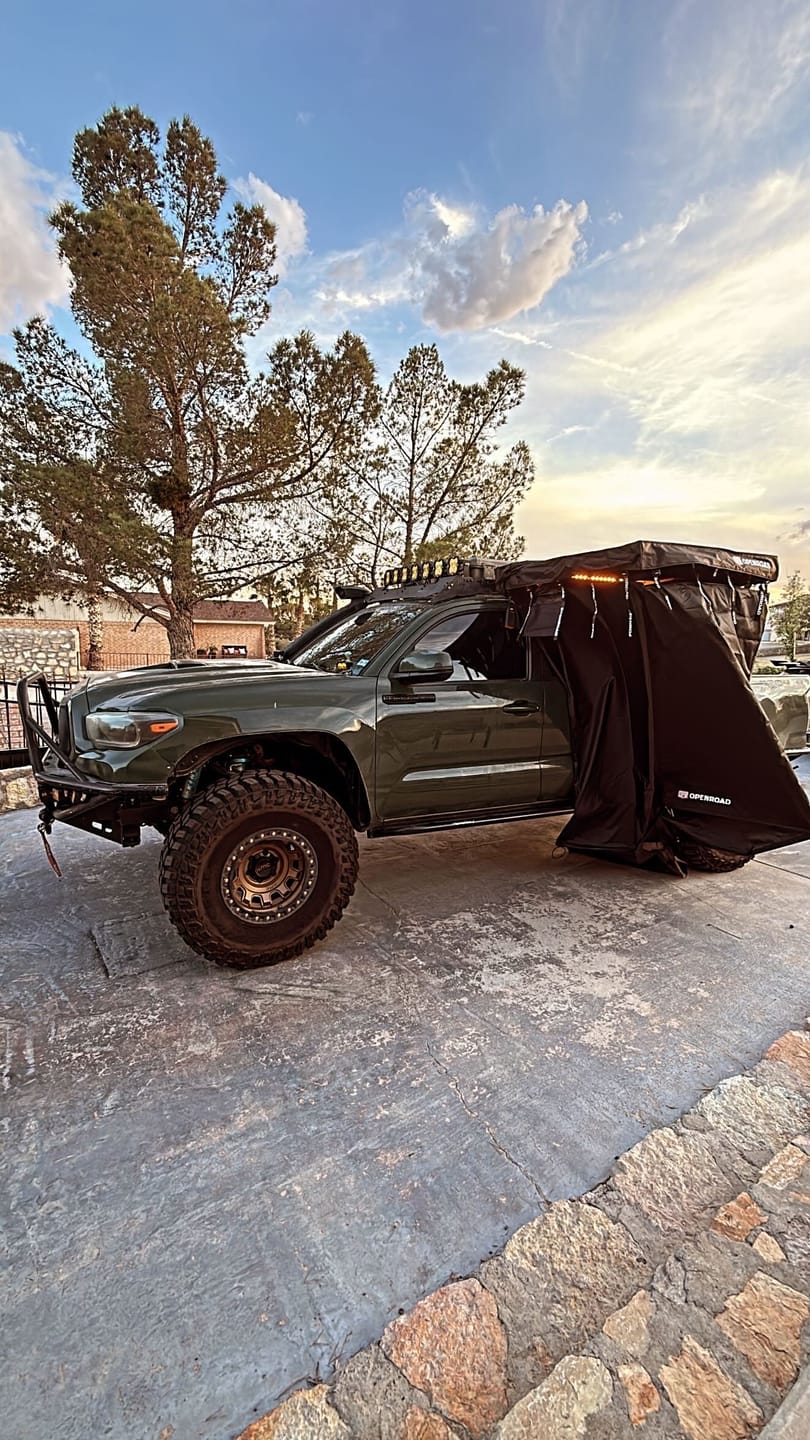 Customer photo review of OPENROAD Quick-Open Overland Shower/Privacy Awning V2