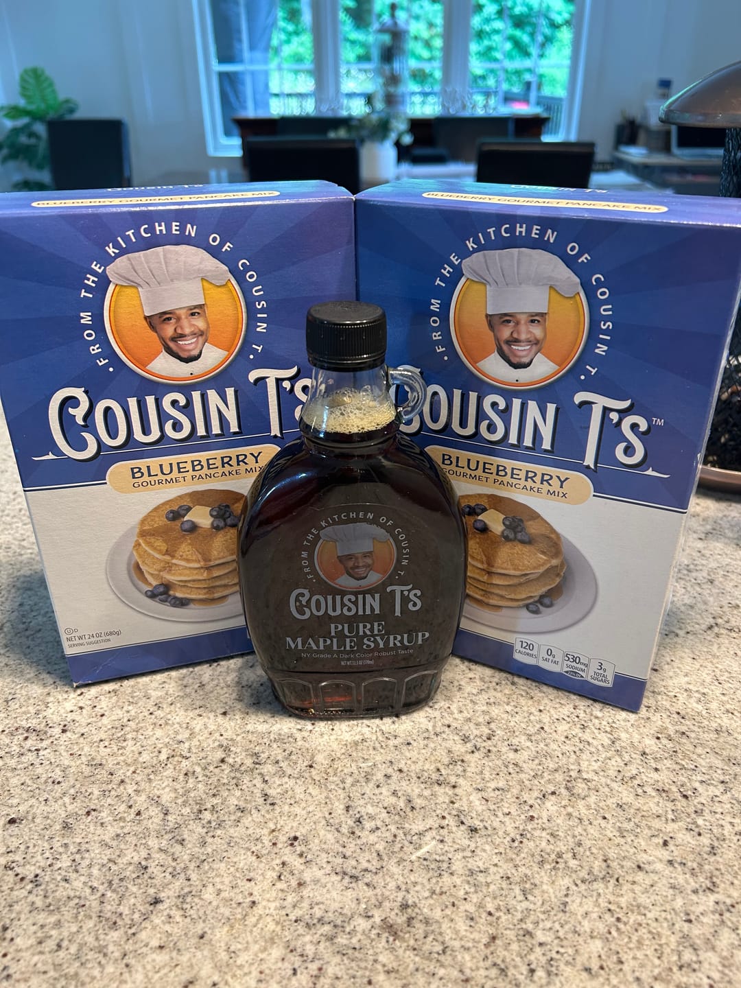 Customer photo review of Cousin T's Maple Syrup & 2 Pack Pancake Mix Bundle