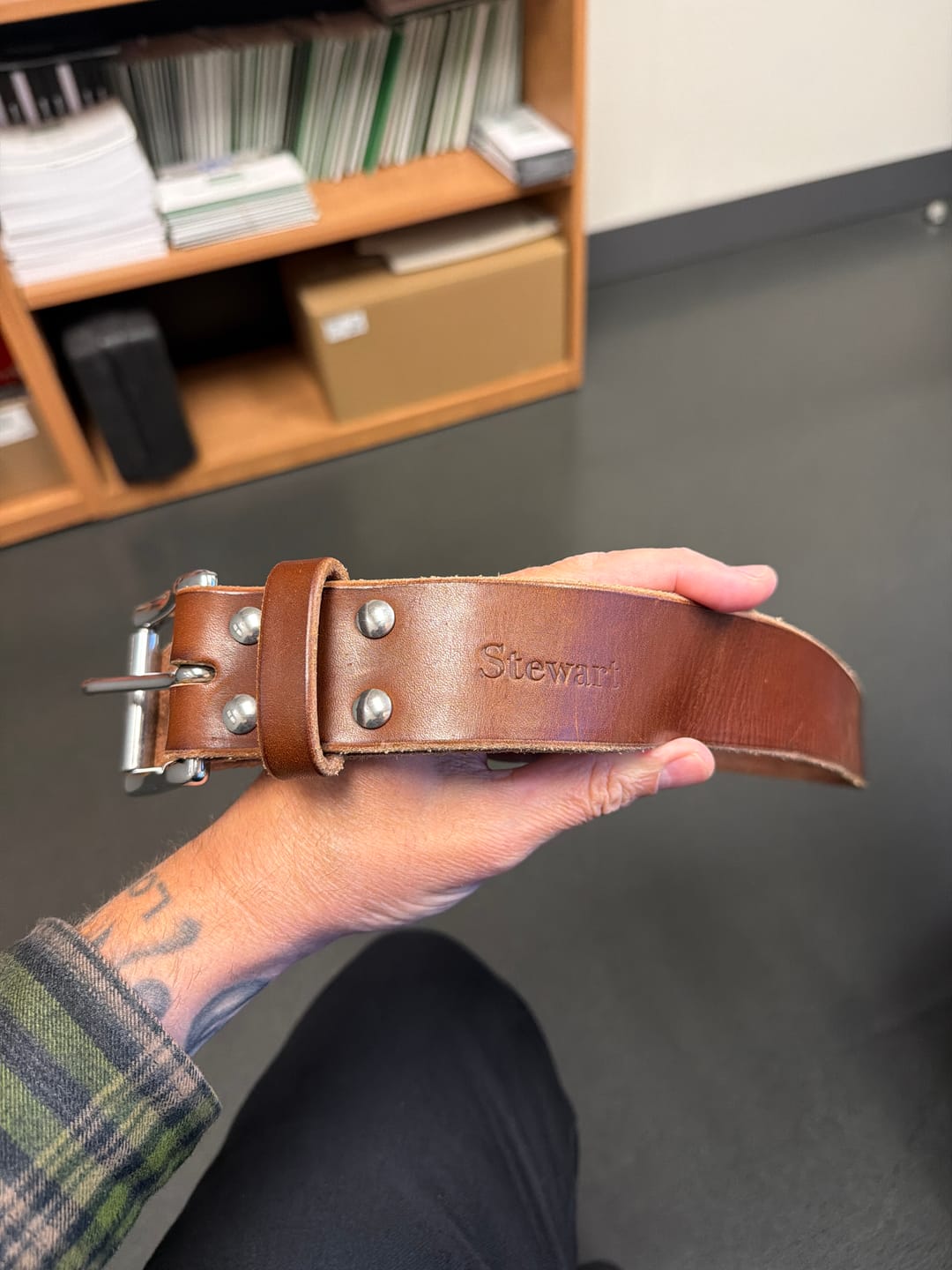 Customer photo review of The Man Belt - Rich Brown