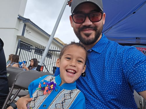 Customer photo review of Polka Dots - Blue/White